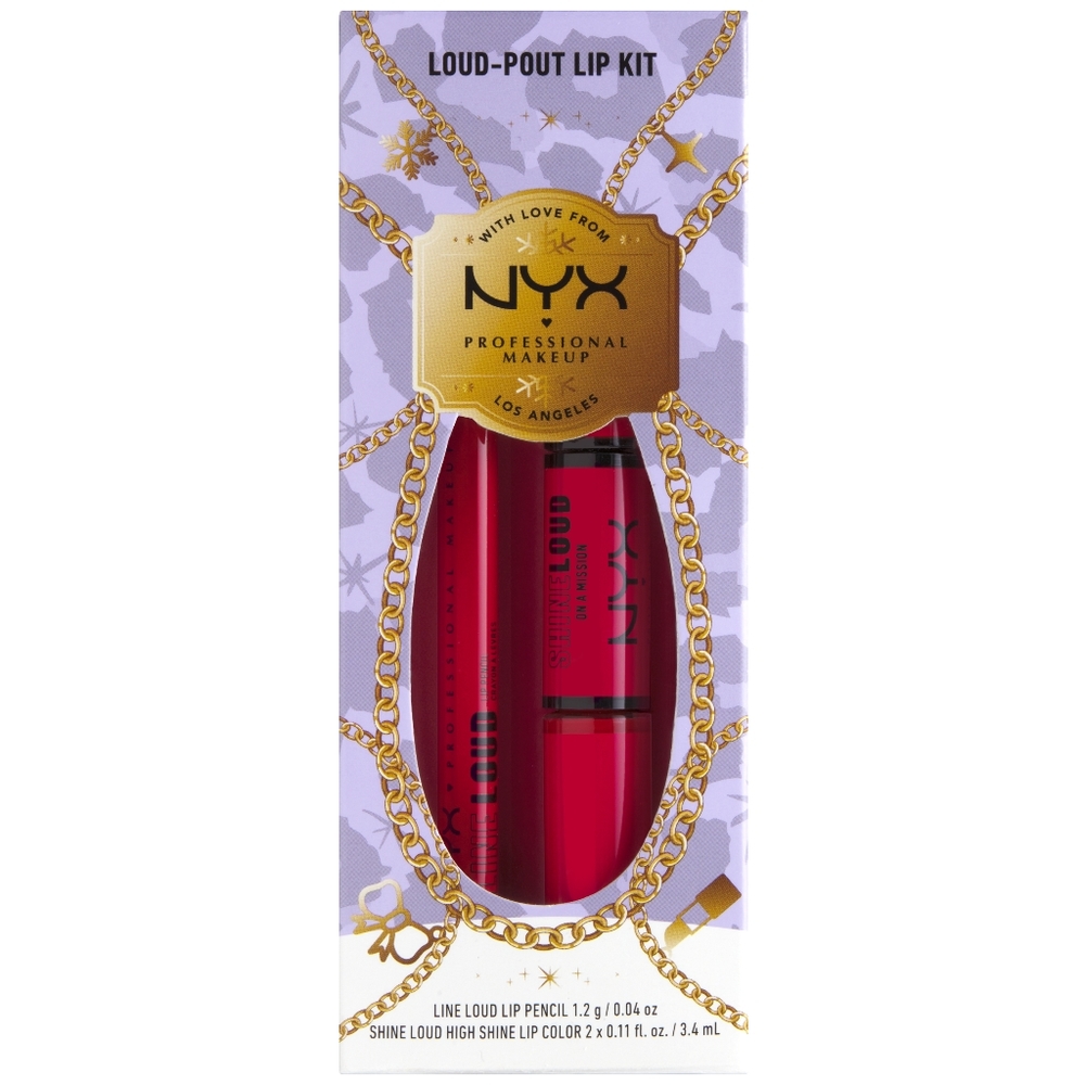 🆕️NYX Loud Pout Lip Kit "On A Mission" | Red-Blue, Vibrant Red | $20 Value